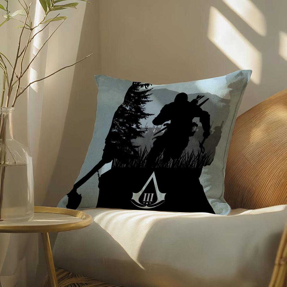 Gameassassinsc-Creed Pillow Case Pillowcase, Double-Sided Printed, Sofa Cushion, Bedroom Headboard