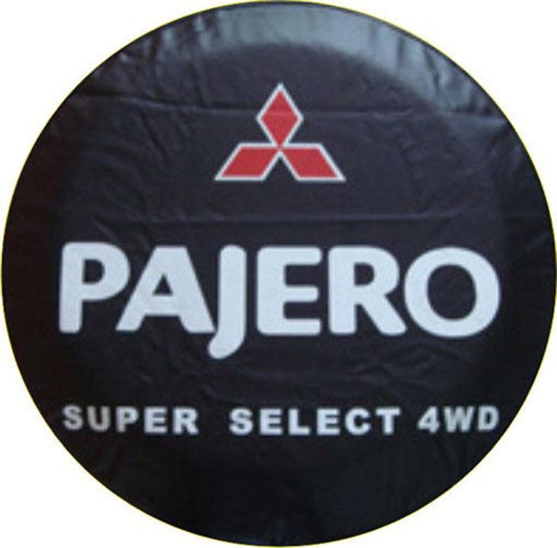 Черно-золотой чехол на запаску из ПВХ-кожи для Mitsubishi Pajero V73 Cheetah - Универсальная посадка для внедорожников.