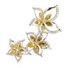 Zircon Cherry Blossom Brooch for Men and Diamond Zircon Crystal Flower Entrance Wedding Ceremonial Stylish Chest Gift for Gift Case Included Women,