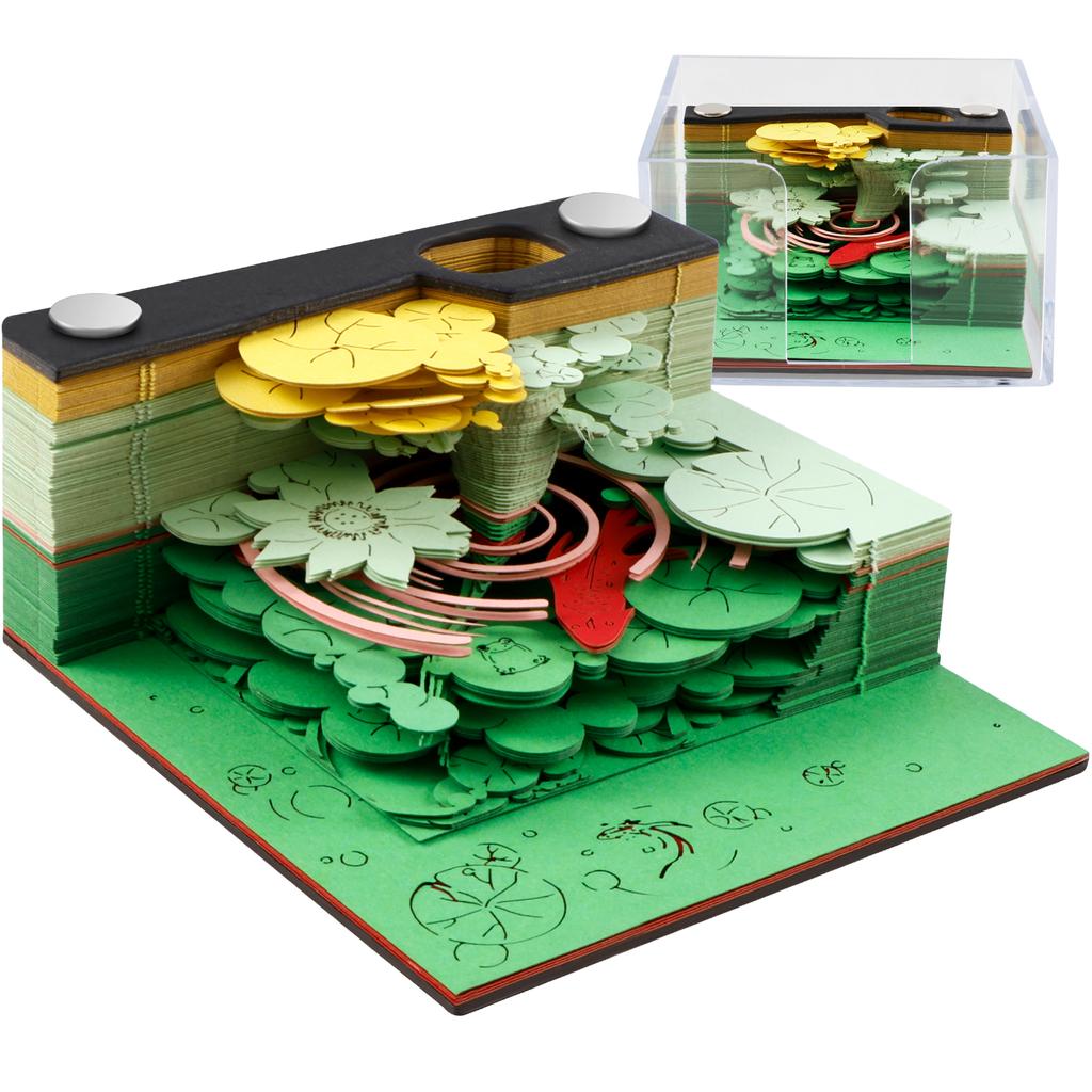 New Block Calendar 3D Notepad Block DIY Exquisite Memo Pad Cute Note Paper 3D Artistic Notepad Decorative Valentine's Day Gift