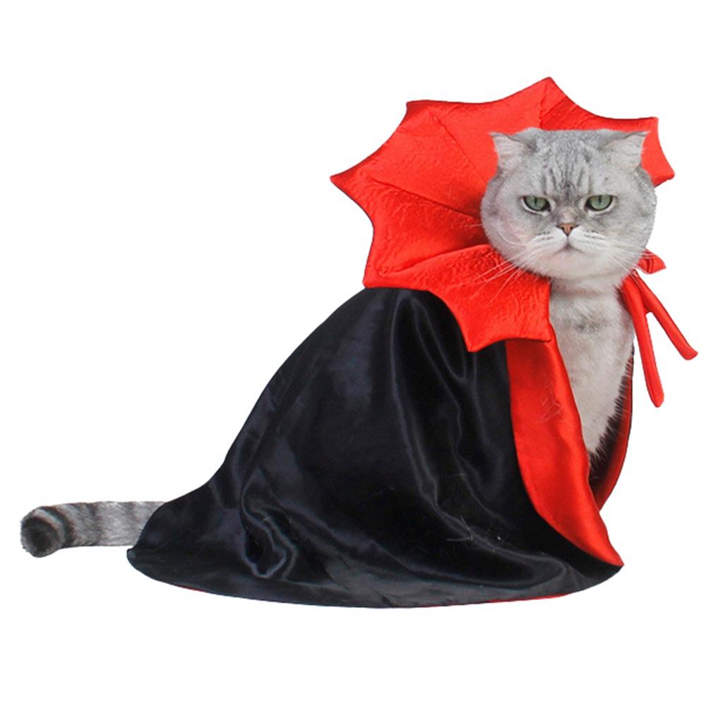 Halloween Cat Cosplay Costume Indoor Kitten Horn Cape House Party Puppy Stuff Holiday Pet Vampire Character Costumes Pets Cape