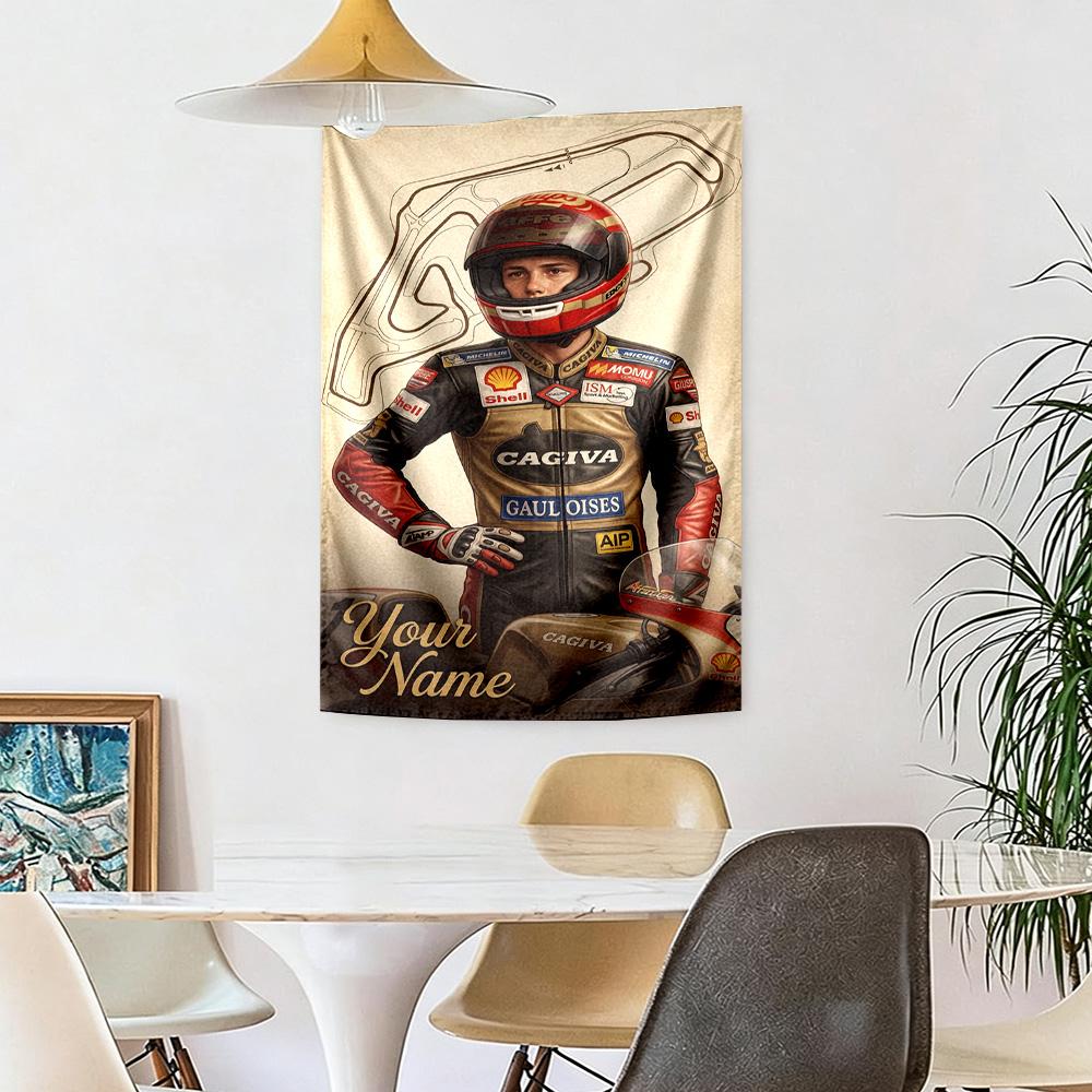 Jorge Lorenzo Custom Your Name Wall Decor Tapestry Art For Pet Memorial Birthdaywedding Party Backdrop Family Gift