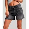 Vintage Mid Rise Cut Off Shorts Black