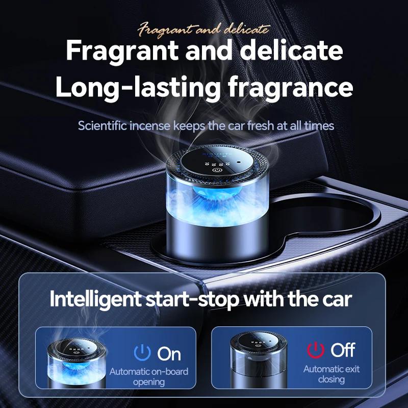 Smart Fashion Car Freshener 3 Intensity Levels Essential Oils Aroma Diffuser Adjustable Intelligent Diffuser With Pickup Light