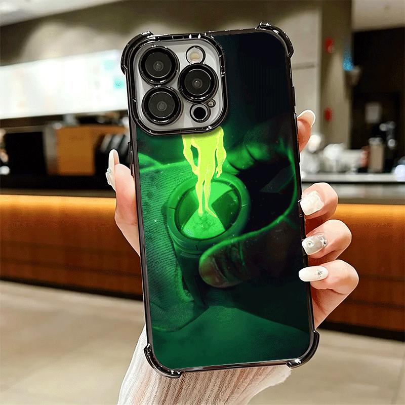 Мультяшный чехол с покрытием Ben 10 для iPhone 16 17 Pro Max Air 16E 14 15 Plus 12 13 Mini, противоударный чехол с подушкой безопасности