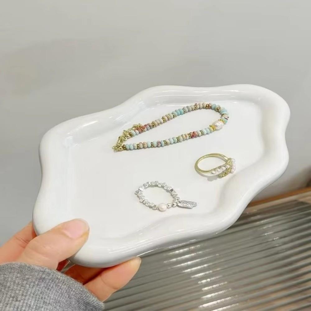 Mini Jewelry Tray Cloud Shape Jewelry Display Plate Ins Storage Plate Watches/Keys Storage