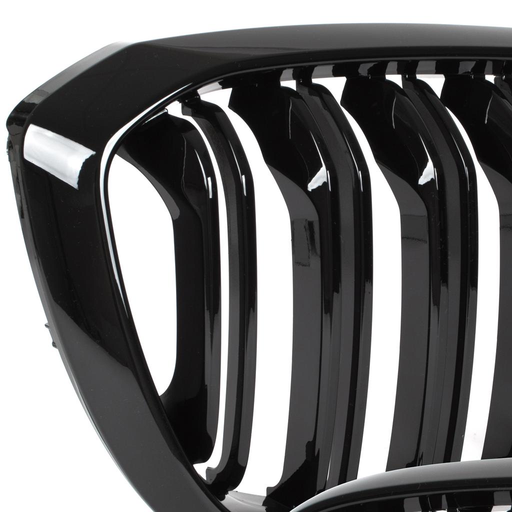 BMW X3 G01 2017- grilles between the headlights (kidneys) left + right set BLACK GLOSSY DOUBLE BAR
