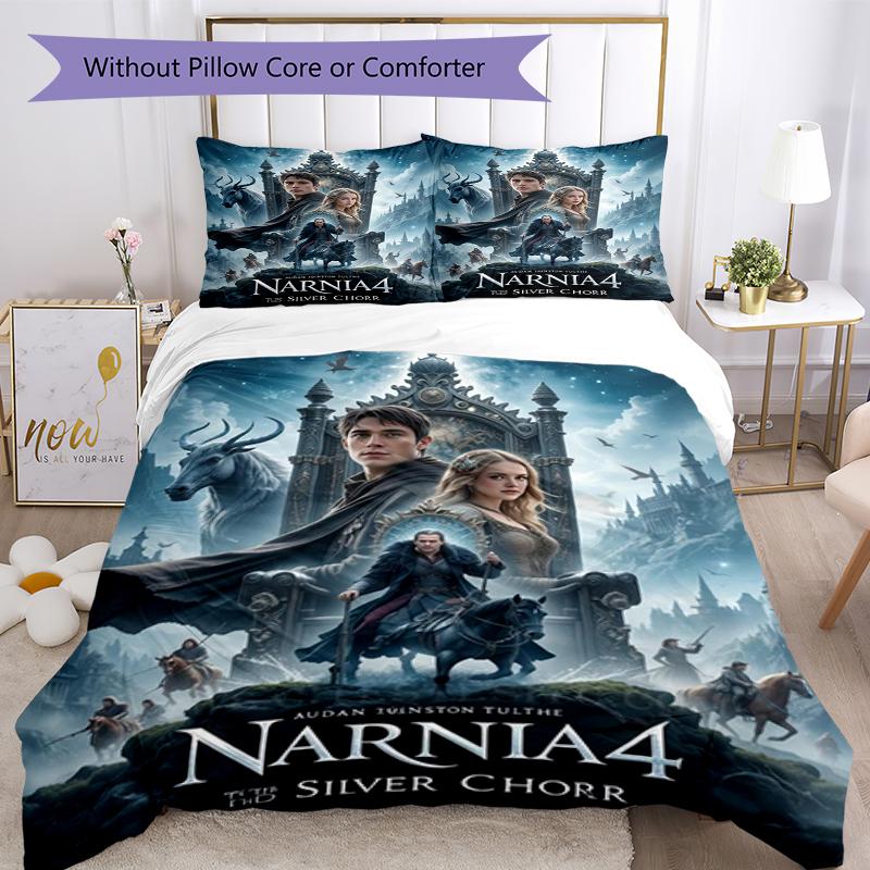 3pcs The Chronicles of Narnia Bedding Set Duvet Cover Closure Includes 1 Duvet Cover & 2 Pillowcases, Soft and Comfortable for All Seasons.