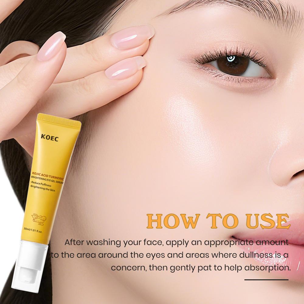 KOEC Turmeric Kojic Acid Eye Serum Gel 30g Dark Circles Firming Anti-Wrinkle Eye Care