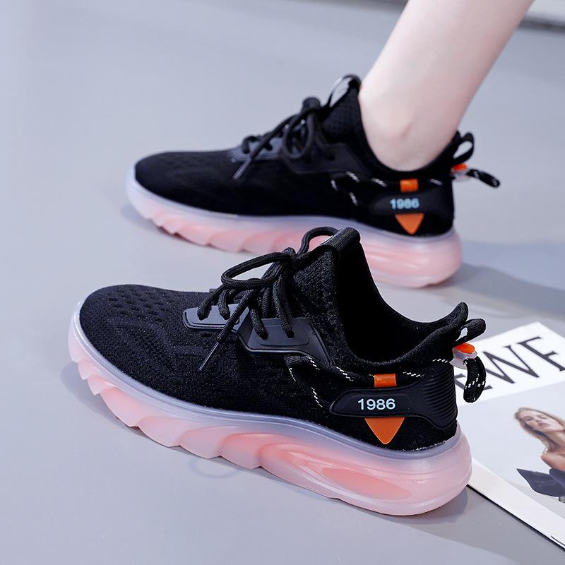 New Flying Woven Women's Shoes 2023 Spring and Summer New Student Sports Shoes Female Breathable Fitness Running Casual Shoes Z63