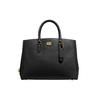 New Brooke Polished Pebbled Leather Shoulder Bag, Crossbody Bag, Handbag Large Women's Black CE730-B4BK