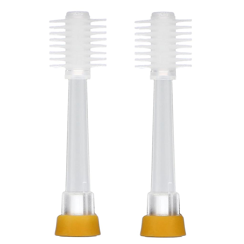 Baby Buddy Brilliant, Sonic Refill Head for Children, Ages 5+, Orange, 2 Refill Heads