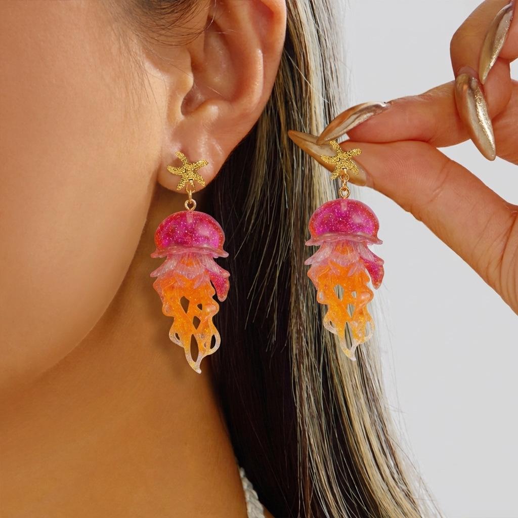 Изысканные серьги-кисточки с ракушками и морскими звездами для женщин – Универсальный, нишевый прибрежный стиль