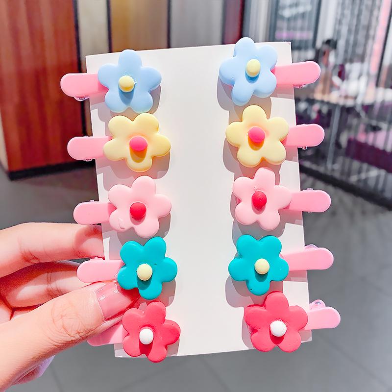 Детские заколки для волос конфетных цветов, милые заколки для волос с бантами и фруктами, заколки для челки и аксессуары для девочек