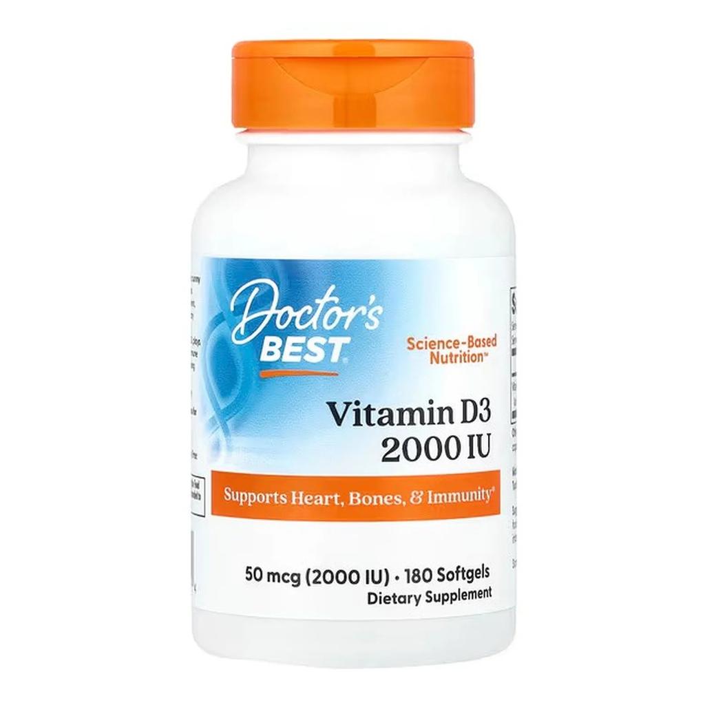 Vitamin D3, 2000 IU - 180 softgels