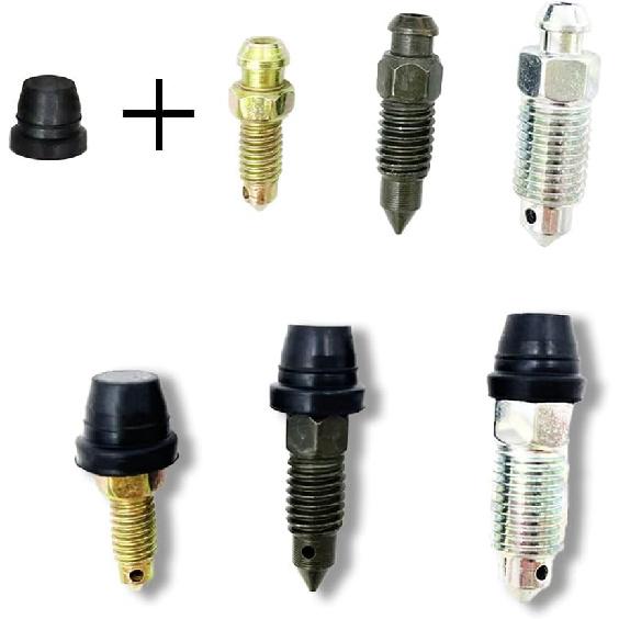 18PCS Black Brake Dust Cover, Rubber Dust Stem Cover, Grease Fitting Caps, Brake Caliper Bleeder Cap, Brake Bleeder Screw Cap, Rubber Dusts Covers