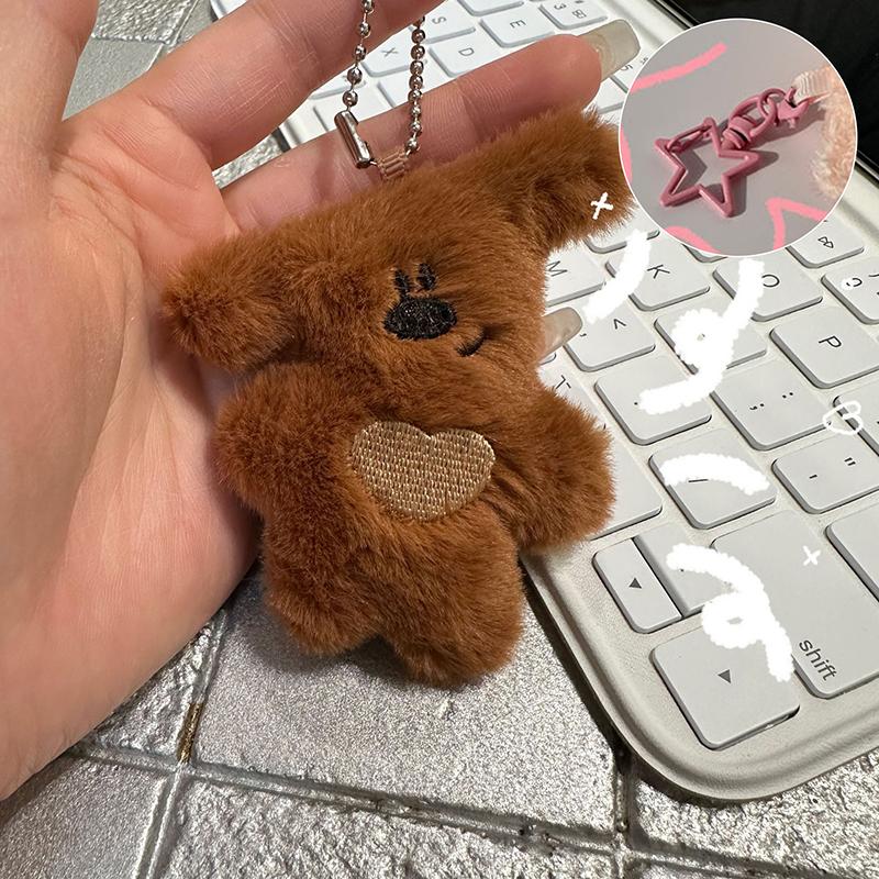 Мультяшный плюшевый медведь, брелок-подвеска, милая плюшевая кукла, игрушка, кавайная мягкая сумка, украшения, аксессуары