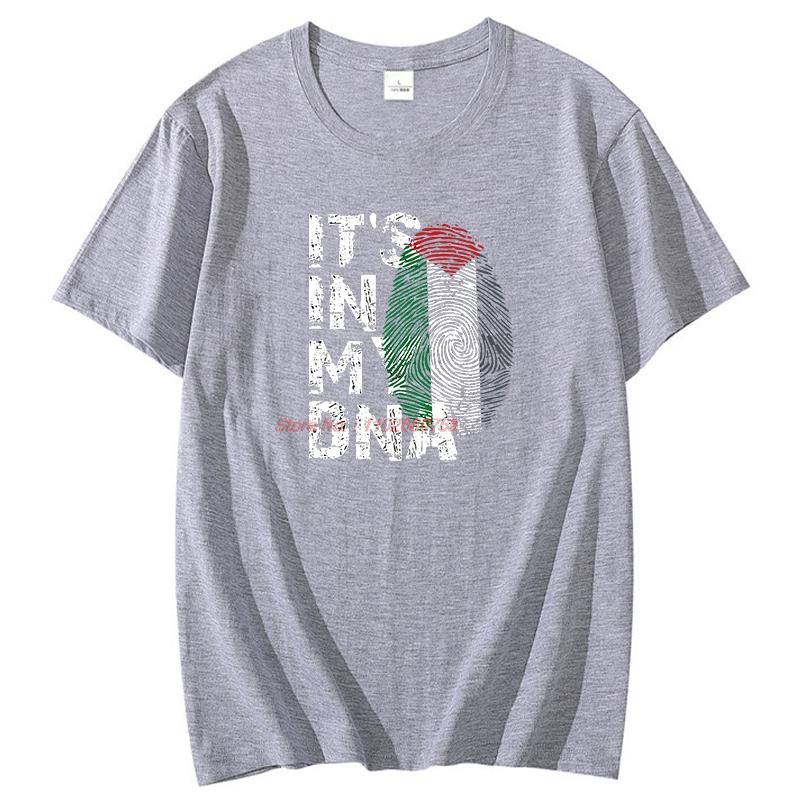 Vintage Palestine Flag Patriotic Tshirt Its In My Dna Graphic T Shirts New Shirts And Tshirts Fashion Cotton Print T Shirt