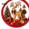 Holiday Gift Ornaments for Tree 2D Flat Acrylic Christmas Hanging Ornaments, Decorative Decorations Seasonal Holidays with Lanyard Festive Party Home