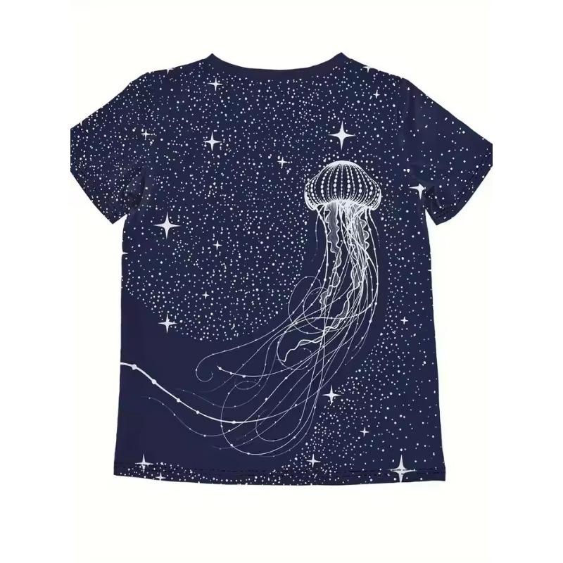 Женские футболки с принтом медузы 3D, модные повседневные женские футболки больших размеров с коротким рукавом и круглым вырезом, женская одежда Harajuku, летний топ