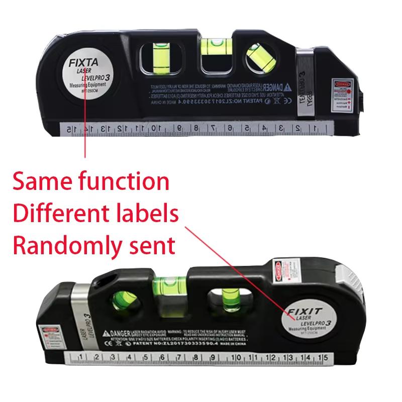 4 in 1 Infrared Laser Level Cross Line Laser Tape with 2.5m Measure Tape Multifunction Laser Level Tools