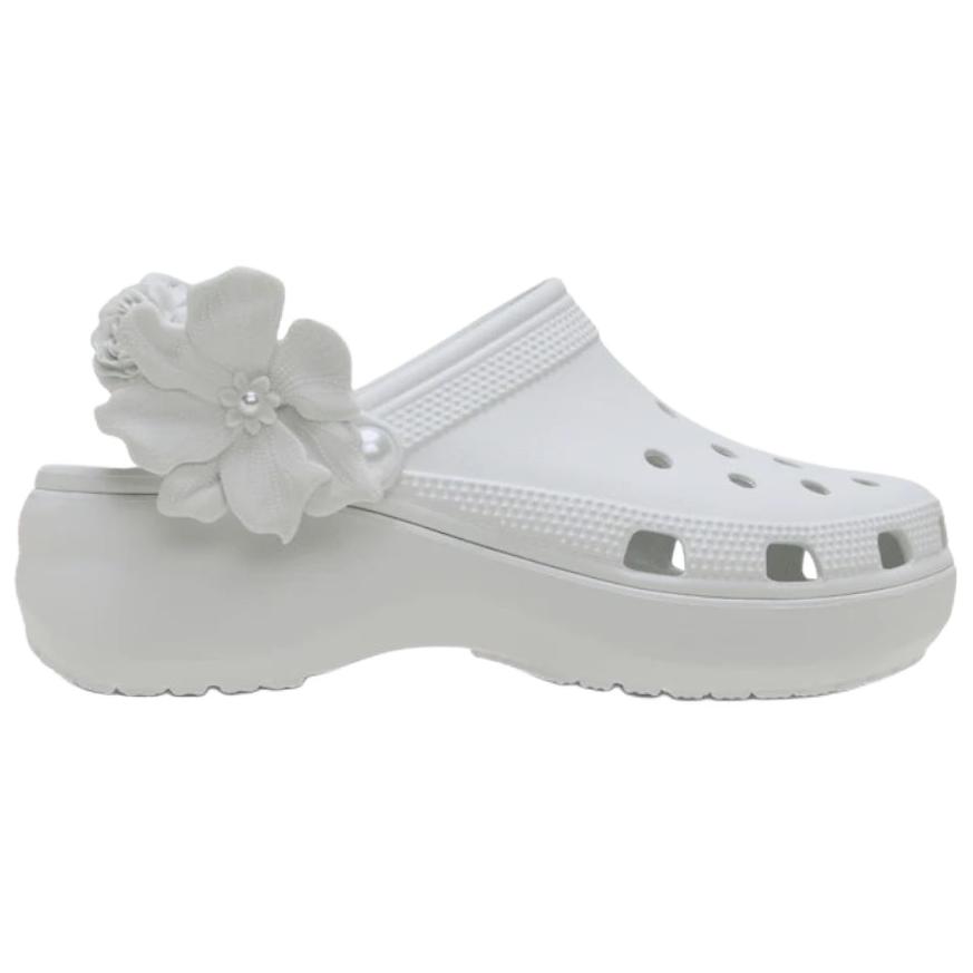 Crocs Classic Platform Bouquet Clog Women Clogs White 211292-1NK