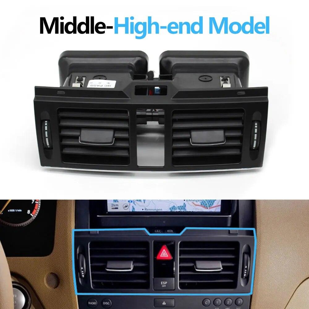 LHD RHD W204 Console Air Conditioner AC Vent Grille Assembly For Mercedes Benz C Class C180 C200 220 230 260 C300 350 2007-2011