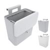9L Kitchen Trash Can Wall Mounted with Lid Hanging Cabinet Door Trash Can for Kitchen Bathroom