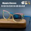 Мужские и женские фотохромные очки для близорукости, модные очки «кошачий глаз», удобные, с большой оправой, с минусовыми диоптриями, от 0 до -4.0 диоптрий