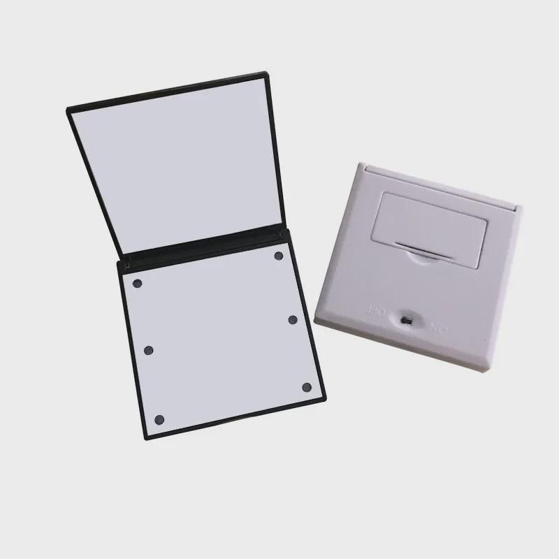 Портативное светодиодное зеркало для макияжа - светящееся мини-квадратное зеркало с подсветкой