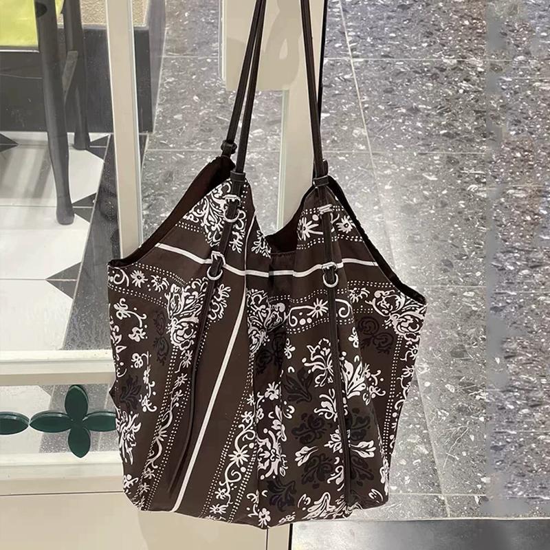 Yogodlns Large Capacity Shopper Tote Bag Ethnic Printed Shoulder Bag Soft Shopper Handbags Fashion Designer Hobos Bags for Women