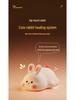 Large Face Rabbit Night Light with Voice Control and Timer - Soft, Colorful, Cute Sleep Aid Atmosphere Light