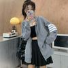 Early Autumn Zipper Niche Design Jacket Hooded Sweatshirt Korean Style New Thin Loose Student Top for Women
