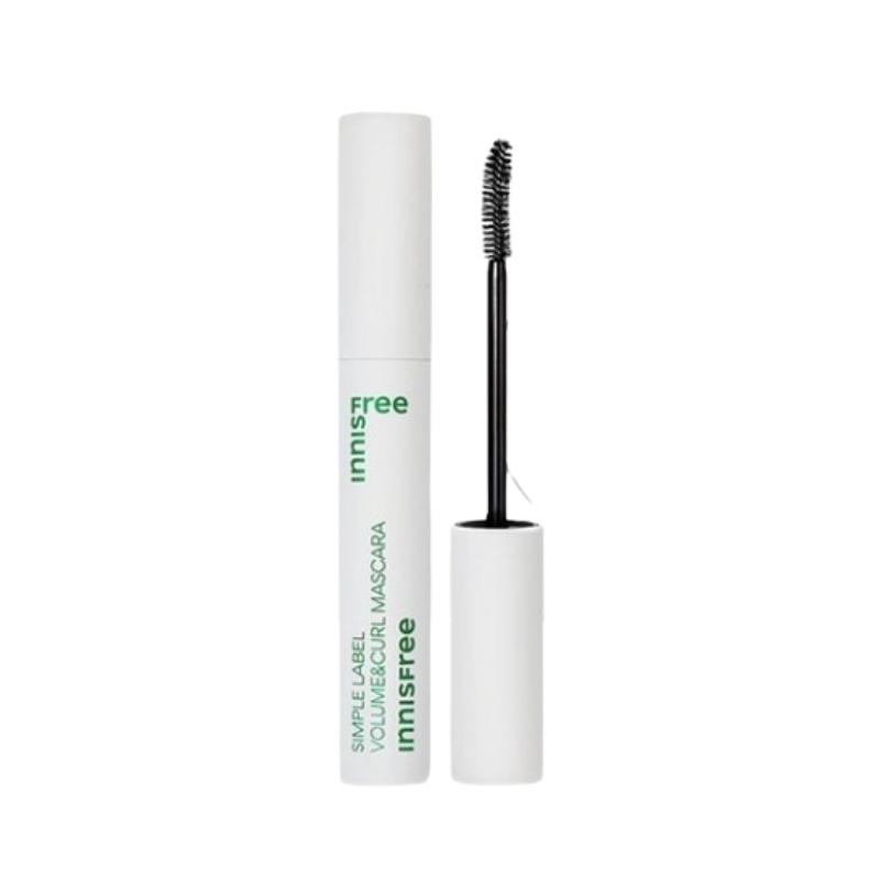 Innisfree Simple Label Mascara 7.5g | Hypoallergenic Eye Makeup with Long & Curl / Volume & Curl Options