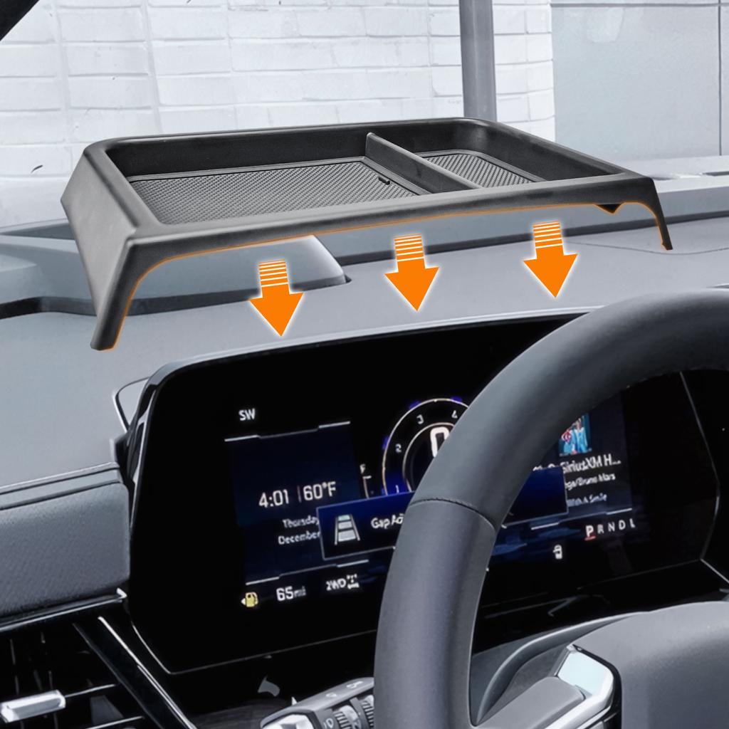 Для 2025 Chevy Suburban/Tahoe Органайзер-лоток на приборную панель центральной консоли За экраном Бокс для хранения на приборной панели Аксессуары для интерьера