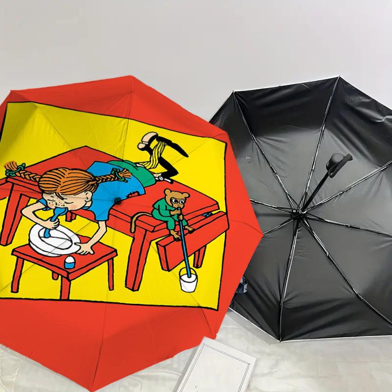 1PC girl piano Automatic Open/Close Umbrella with Windproof, 8-Rib Sturdy Canopy, Durable Ribs, Fashionable Design,1240a