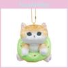 Cute Yellow Shark Cat Plush Toy Creative Donut Bag Charm Gift For Kids And Adults
