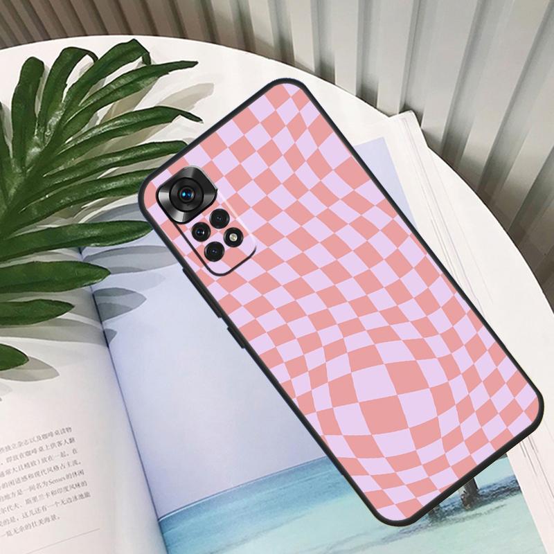 Проверьте оранжево-зеленый моховый твист Funda Для Xiaomi Redmi Note 13 10 11 12 14 15 Pro Plus Чехол Для Redmi 15C 12C 13C 14C 10C 15