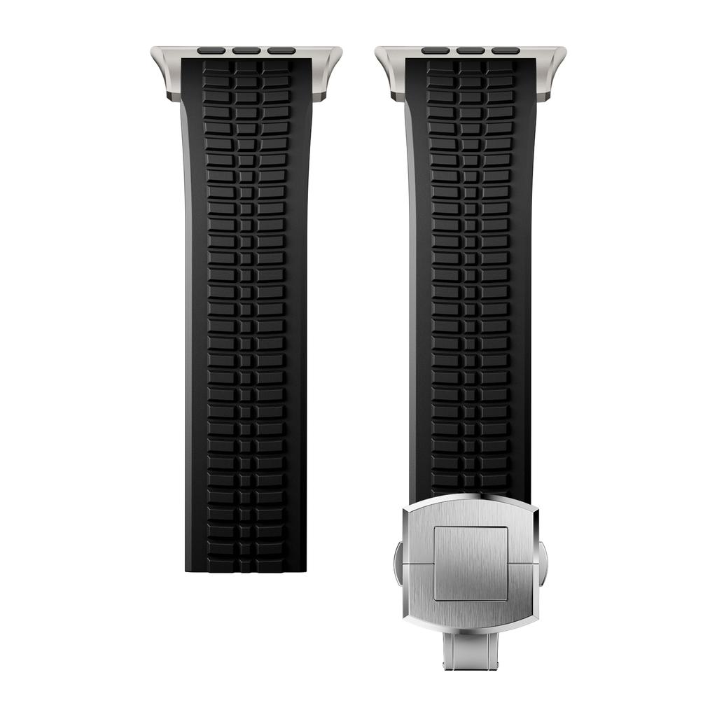 Мужской браслет для Apple Watch Ultra2 49 мм Серия 10 46 мм Силиконовый ремешок Подходит для Iwatch 7 8 9 45 мм Se 4 5 6 44 мм Регулируемый Correa