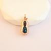 Elegant Copper Fox Gourd & Four-Leaf Clover Necklace with Zircon & Butterfly Accents for Women.