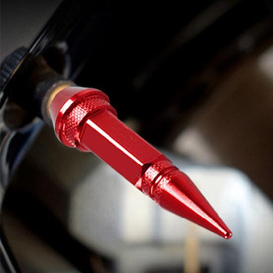 Yousheng 4 шт 45/60 мм Колпачки штоков клапанов шин Шипованный дизайн Пылезащитный Алюминиевый сплав Велосипеды Мотоцикл Колпачок клапана шины Автотовары