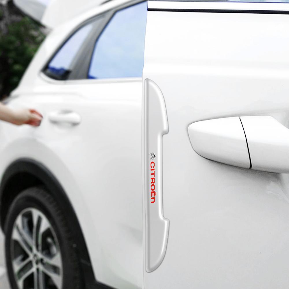 4pc Transparent Car Door Edge Guard Anti-Collision Strips Rubber Protect Stickers For Citroen C1 C2 C3 C4 Grand Picasso C4L C5