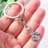 Fashion Charms 26 English Letters A-Z Alphabet Keychain Crystal Rhinestones Alloy Key Rings Gift for Handbag Jewelry DIY