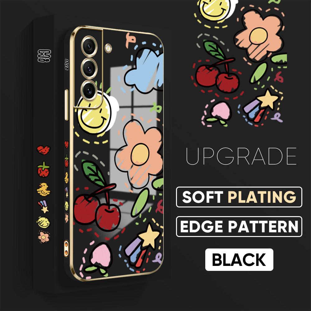 Красочные печатные узоры с квадратным краем корпуса с покрытием корпуса телефона Роскошное покрытие Мягкий чехол для телефона для iPhone Motorola Moto OnePlus Samsung