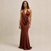 Womens Sleeveless Halter Maxi Dress Sexy Backless Bodycon Party
