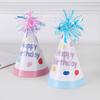 6pcs Happy Birthday Paper Hats Boy Girl Birthday Party Decoration Supplies Kids Gift Favors Photo Props