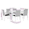 VidaXL 7-piece Garden Dining Set Black Textilene and Steel 3187044