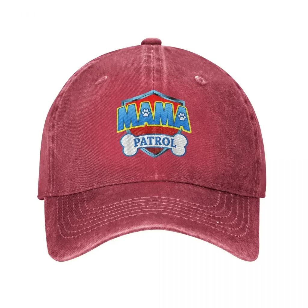 Baseball Caps Mama Patrol Cartoon Dog Merchandise Unisex Vintage Distressed Cotton Funny Sun Cap Gift