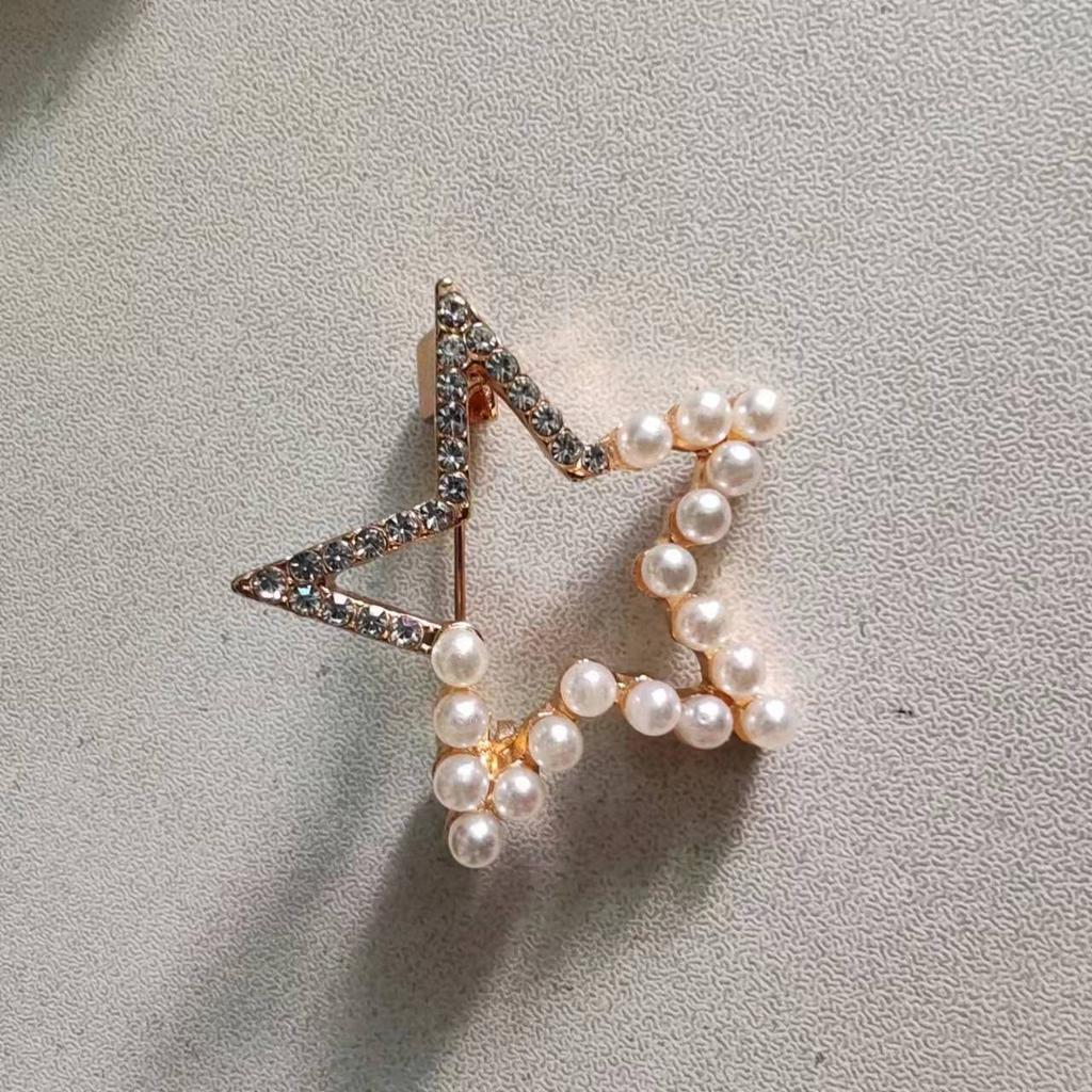 Brooch High-End Sense Niche Light Luxury Suit Bow Rhinestone Corsage High-End Alloy Creative Clothing Accessories