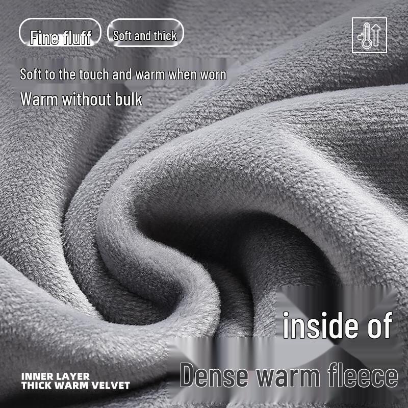 MINISO Men's Heavyweight Fleece Half-Zip Stand Collar Sweatshirt Z